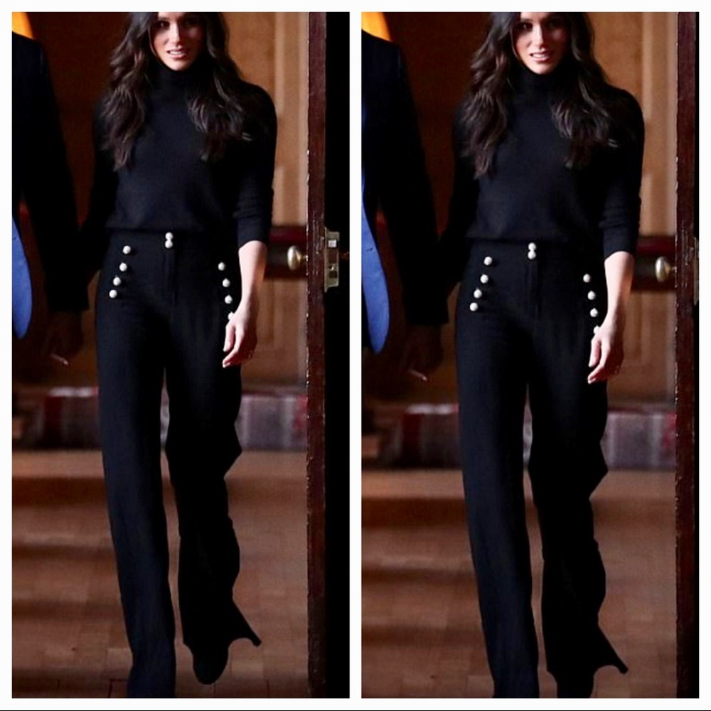 ✨RESTOCK ✨Black gold button side pocket pants - Picture 4 of 8